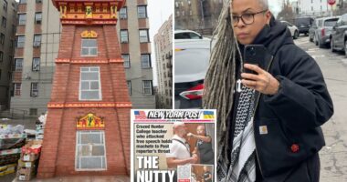 Nutty professor who held machete to Post reporterâs neck rambles in defense of her $407K taxpayer-funded art installation